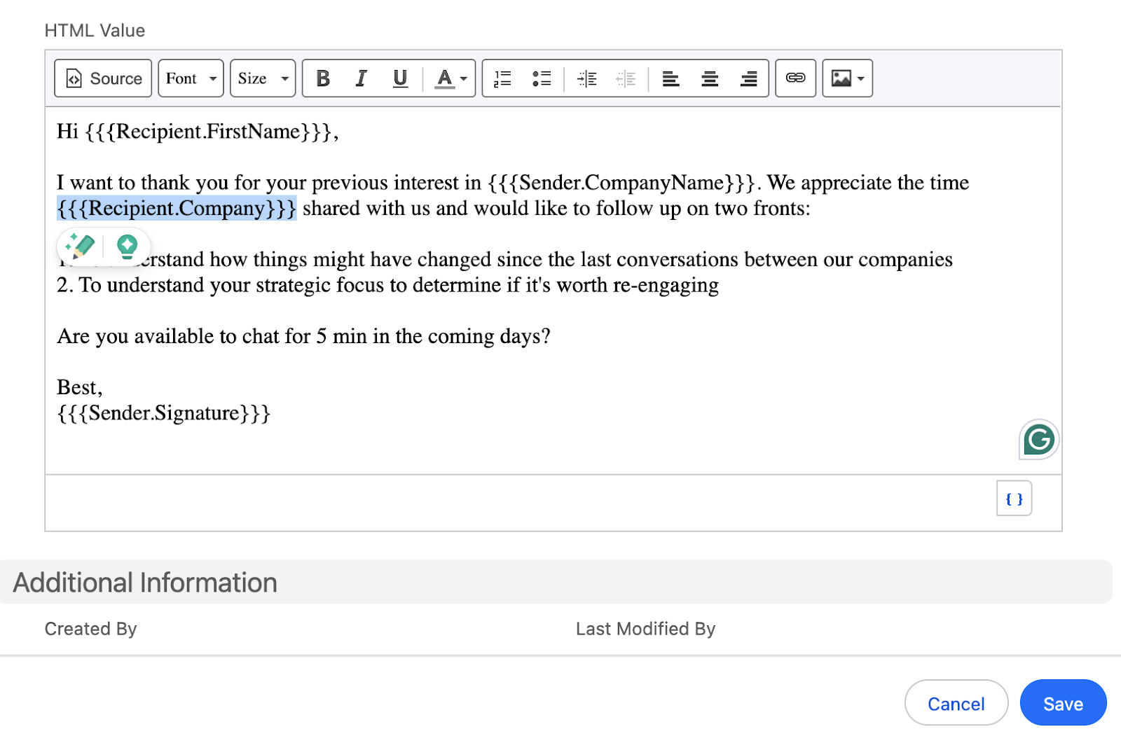 How to create personalized fields Salesforce, example2